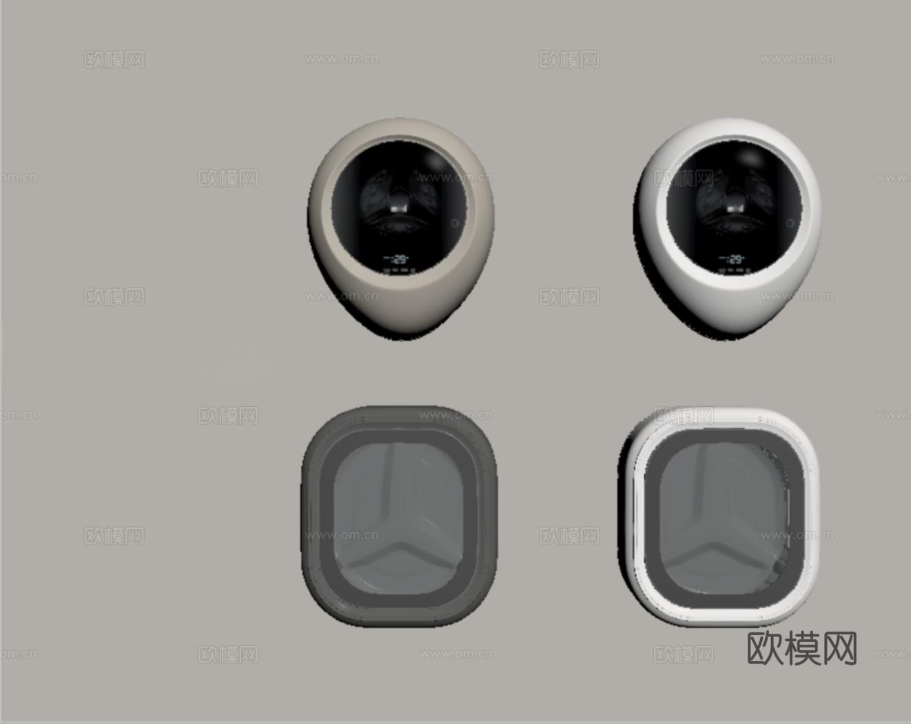 现代洗衣机 壁挂洗衣机su模型