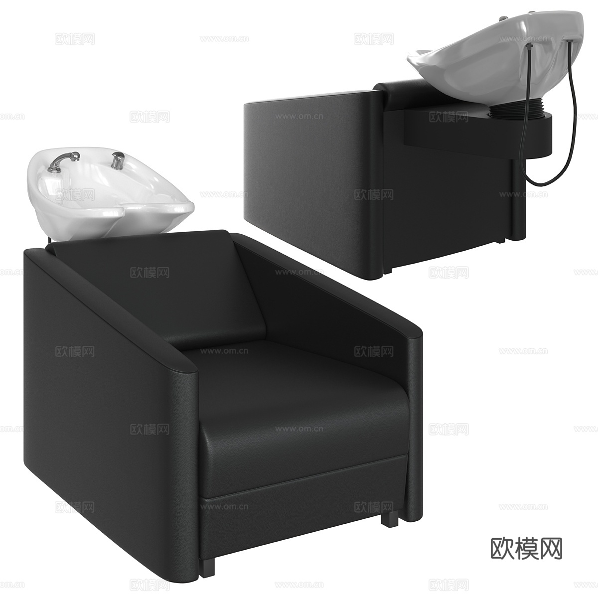 理发店洗头盆3d模型下载