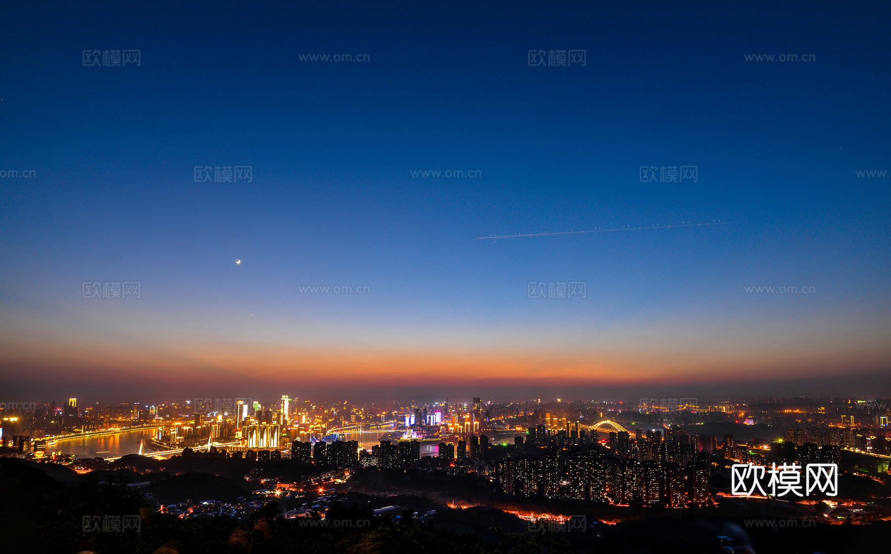 城市夜景 建筑风景 夜景 外景、