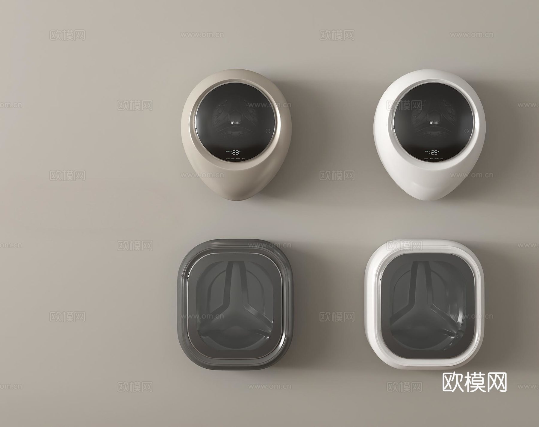 现代洗衣机 壁挂洗衣机su模型