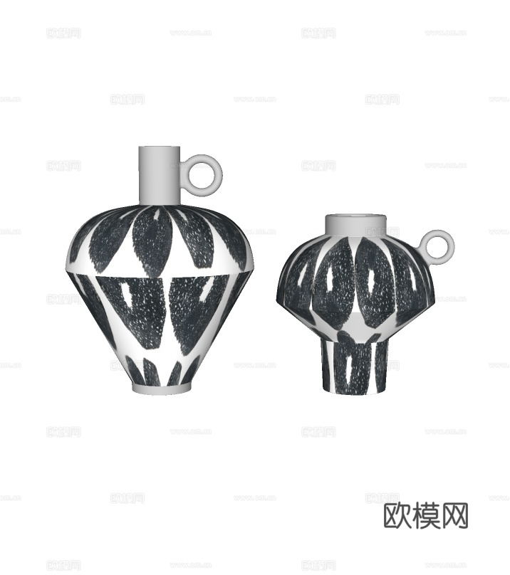 现代花瓶su模型