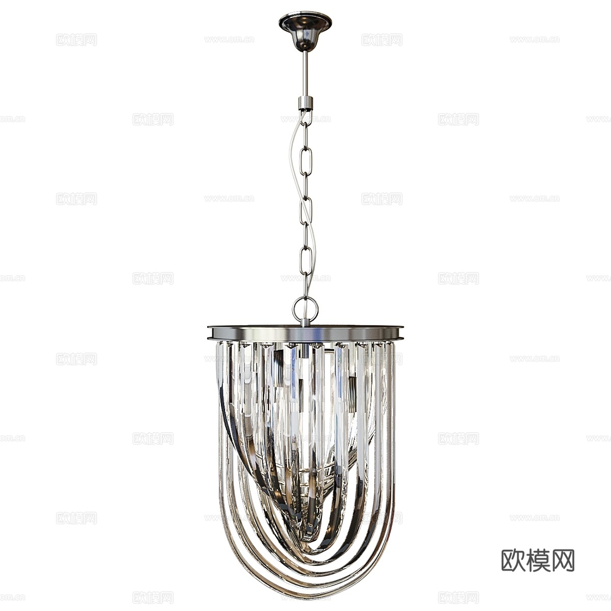 优雅天花灯（镀铬）20MD3231-3NI3d模型下载