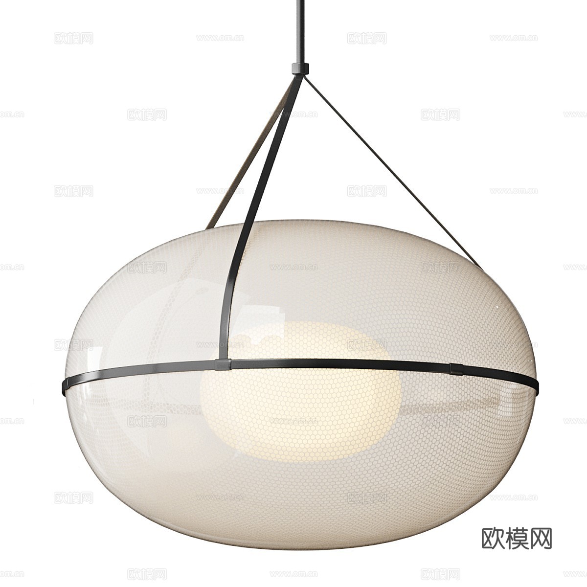 现代虹膜吊灯3d模型