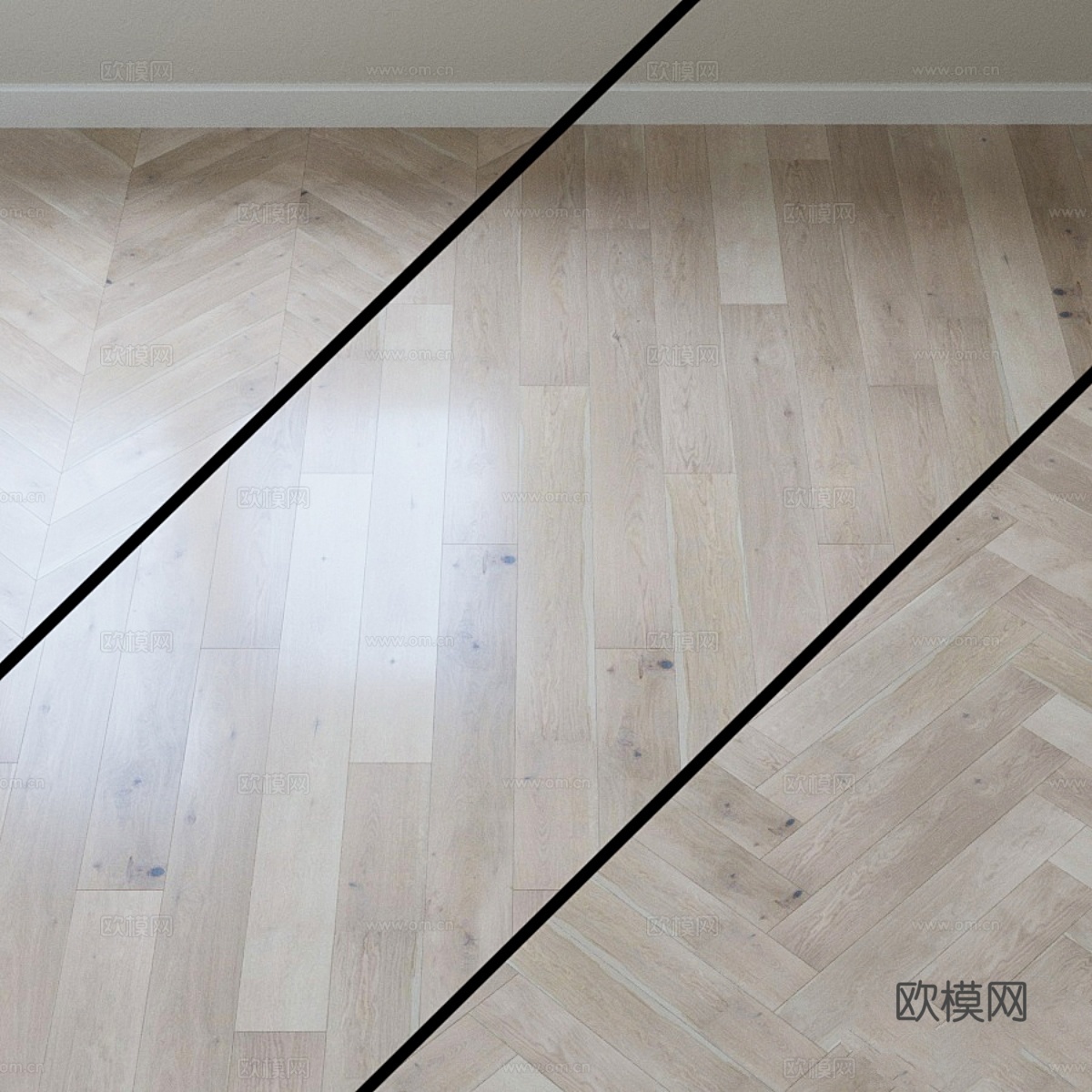 巴林克感官系列橡木触感拼花地板3d模型下载