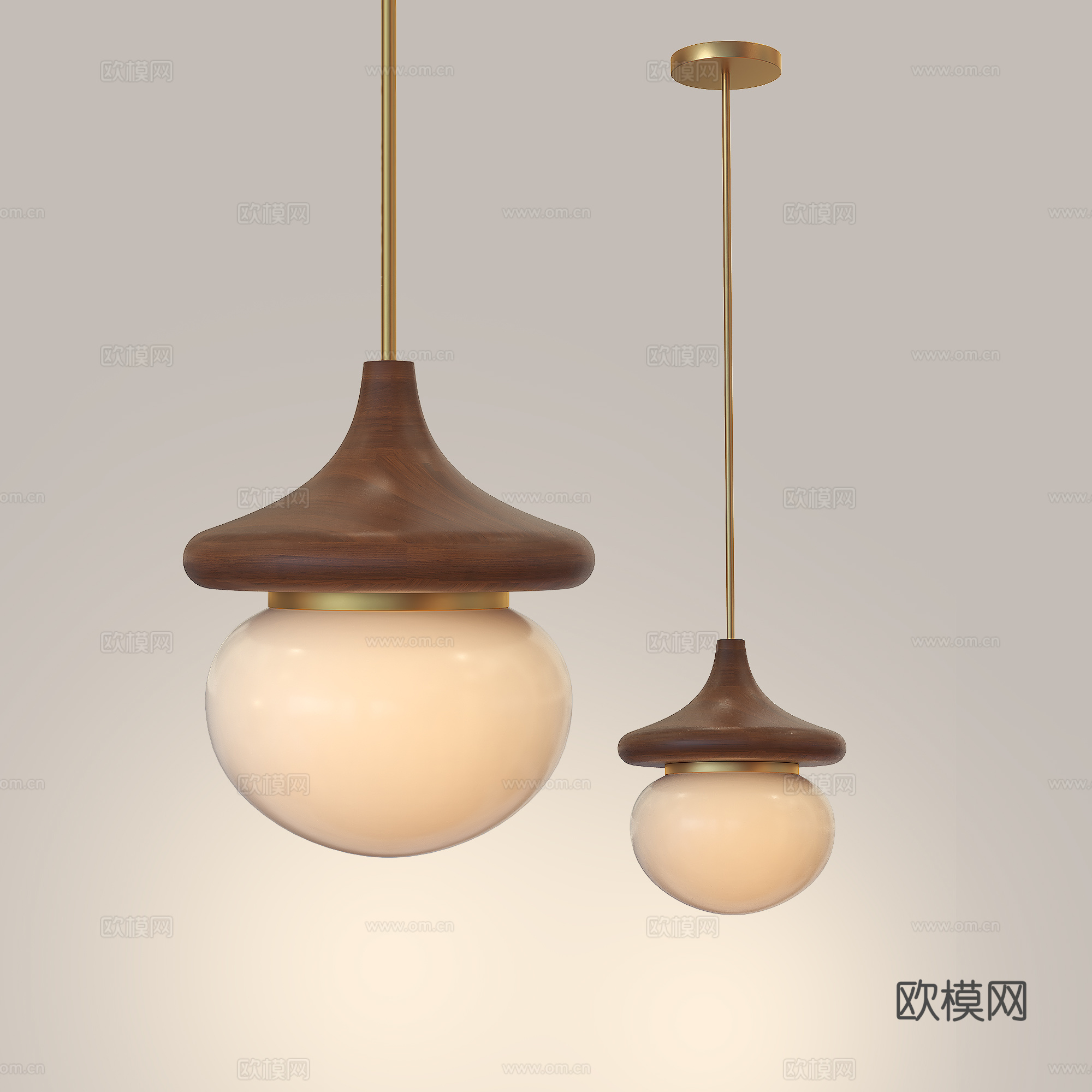 中古风吊灯 侘寂风吊灯 轻法式复古吊灯 餐厅吊灯 卧室吊灯3d模型下载（渲染图1）