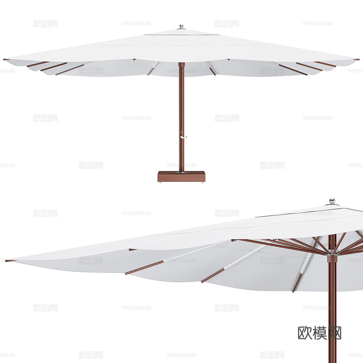 现代遮阳伞 花园伞3d模型下载（渲染图1）