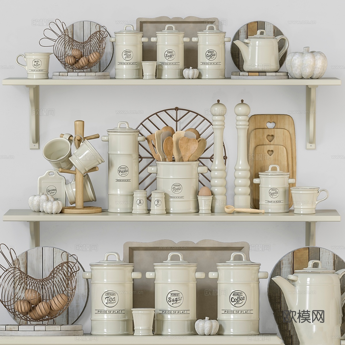 厨房套装63d模型下载