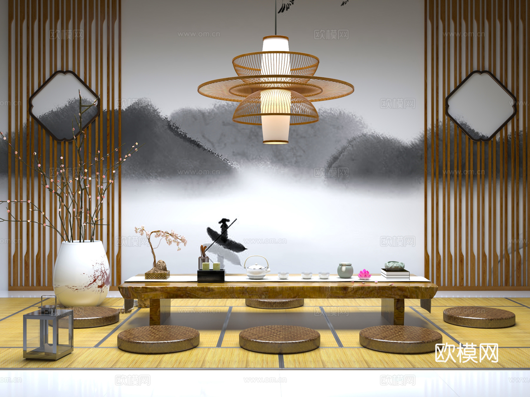 桌椅 休闲桌椅 茶桌椅 吊灯3d模型