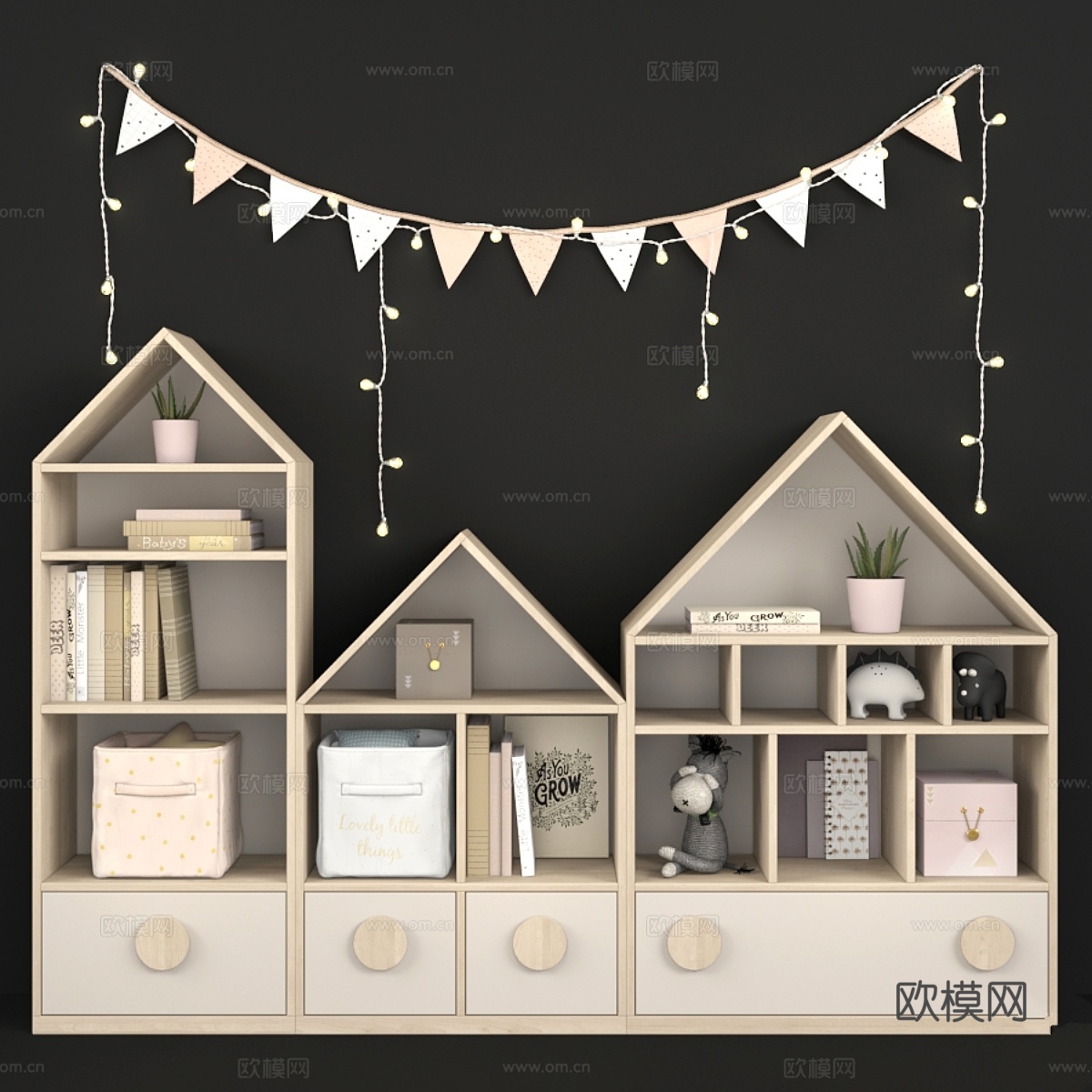 儿童定制家具 儿童柜3d模型下载