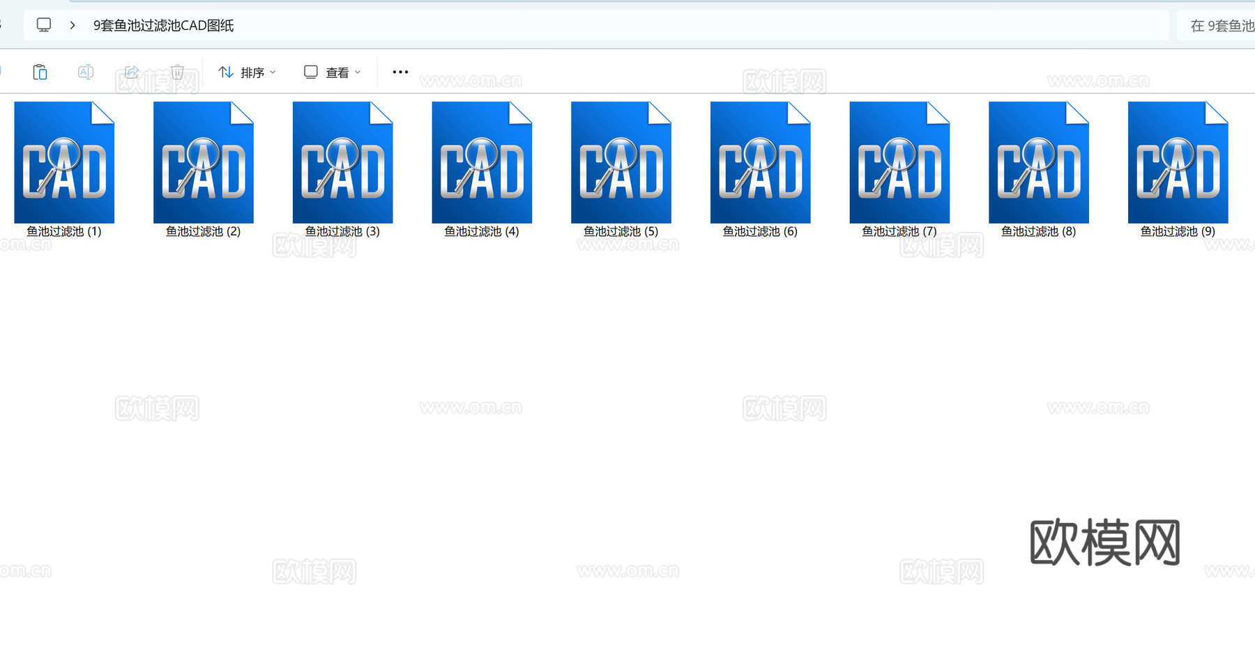 鱼池过滤池施工图cad施工图