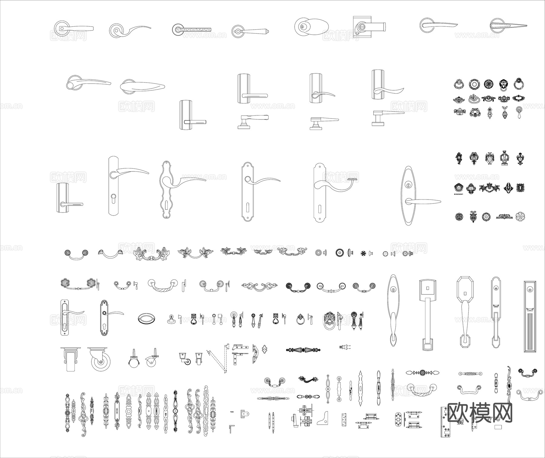 五金配件CAD图库cad施工图