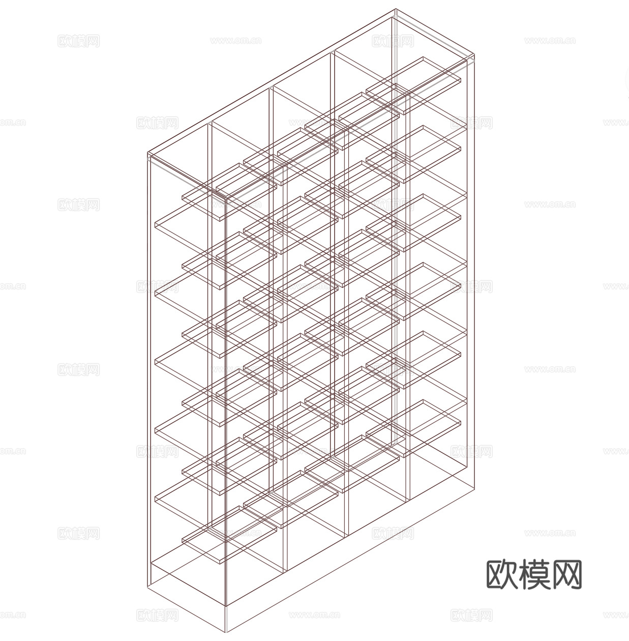 储藏柜子 博古架 收藏柜cad施工图