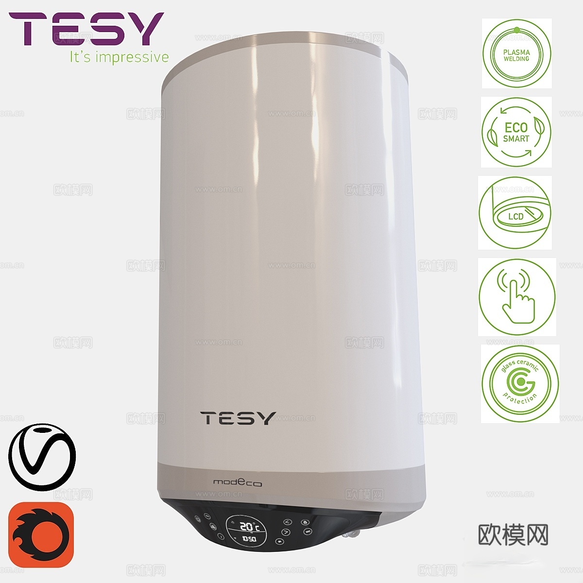 热水器TESY Modeco CLOUD3d模型下载
