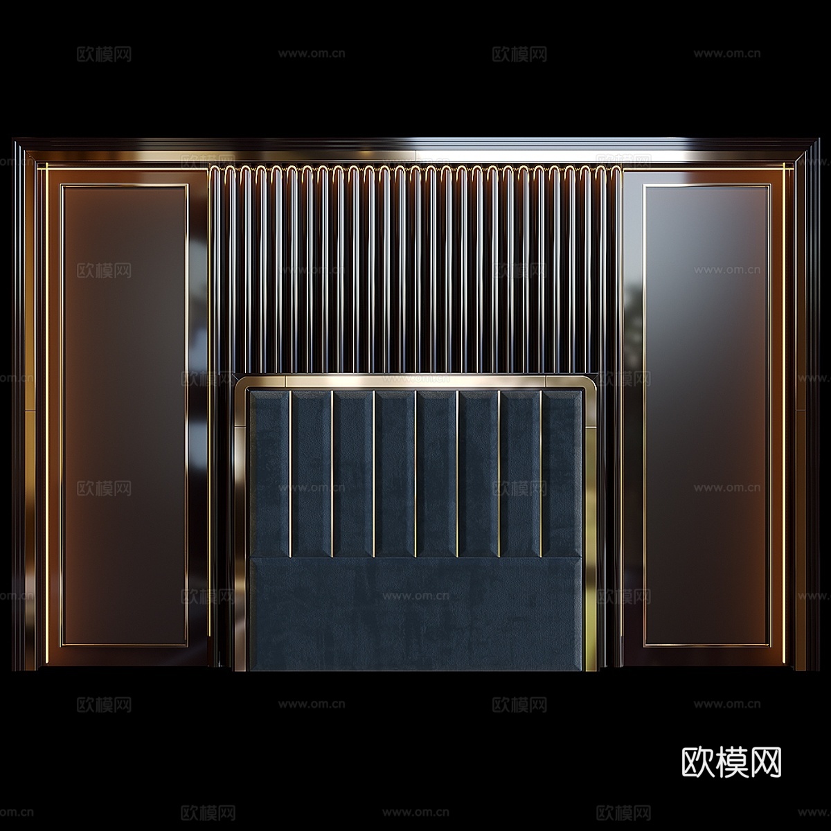 发光床头板3d模型下载