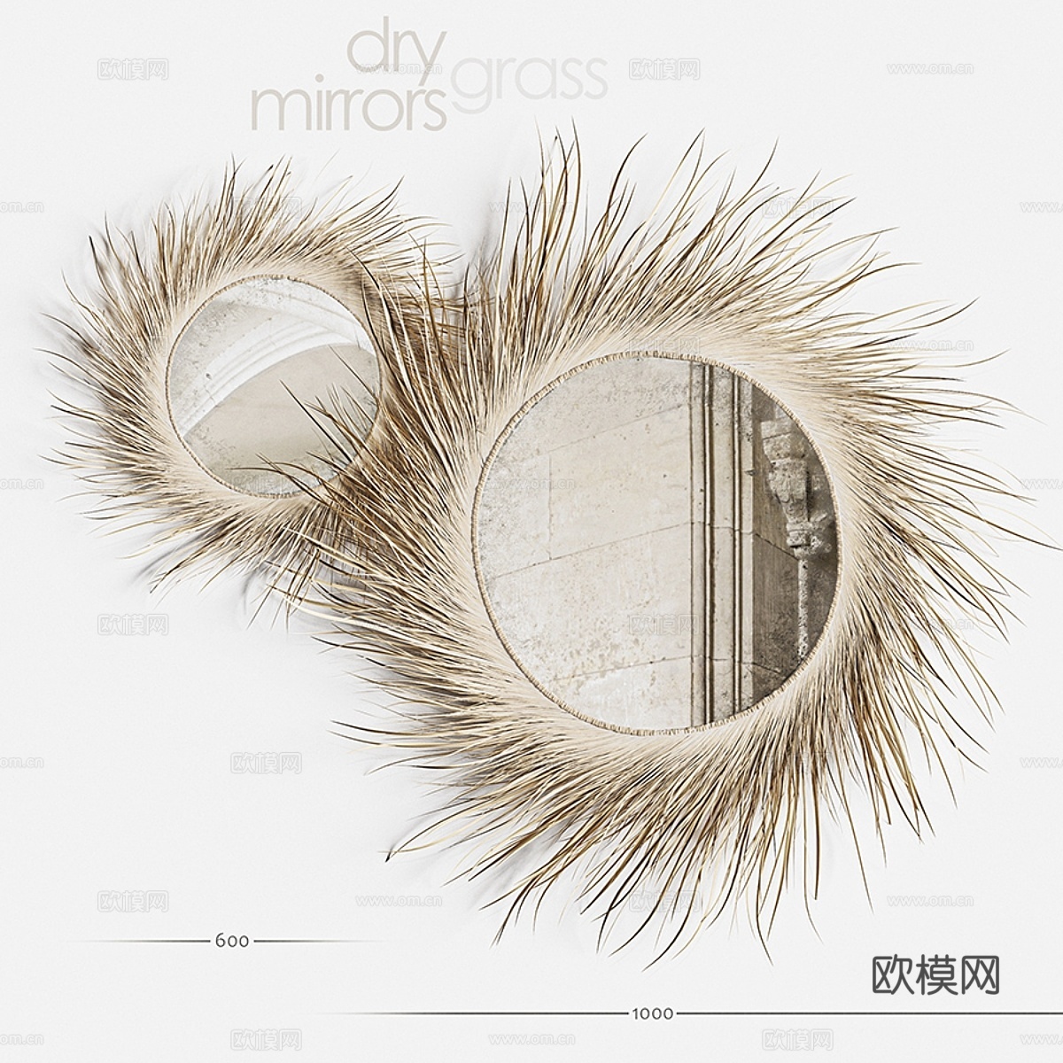 干草镜子3d模型