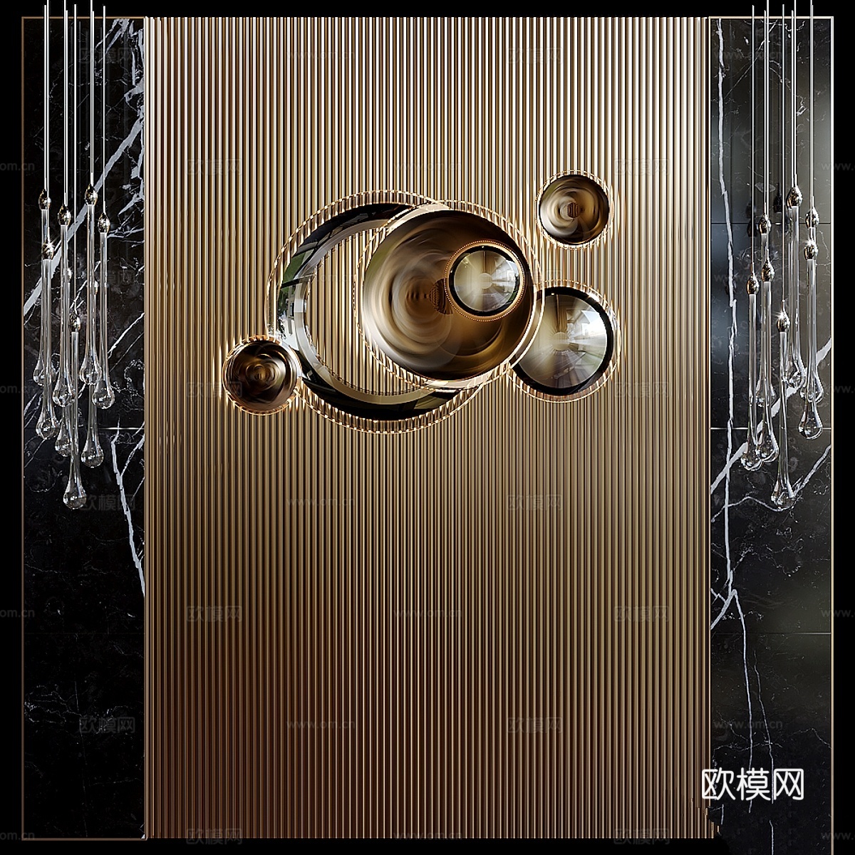 床头板装饰3d模型下载