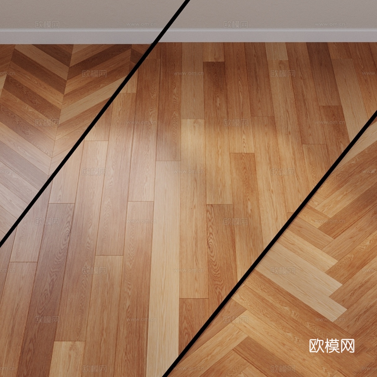实木地板经典精选橡木地板3d模型下载