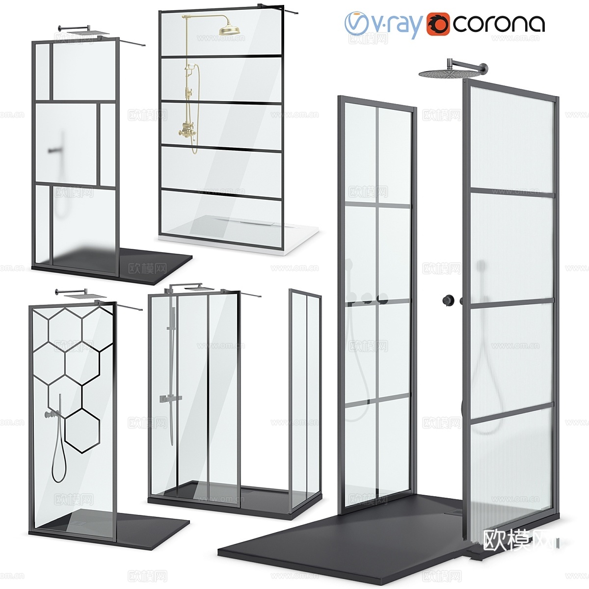 淋浴墙板West One Bathrooms套装1093d模型下载