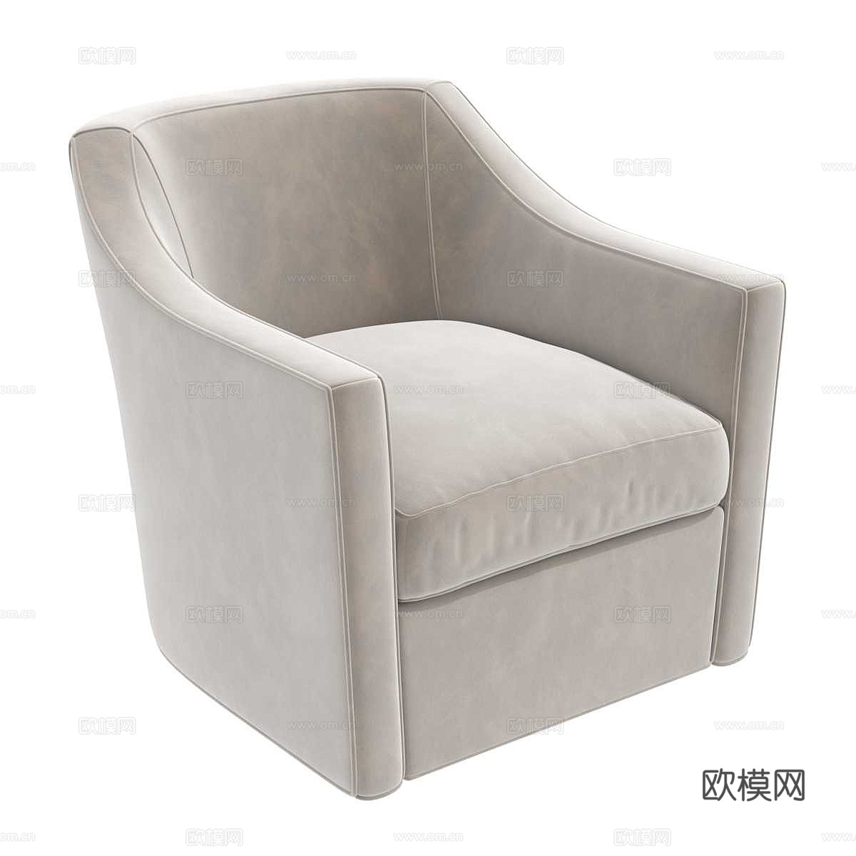 贝拉家具男士索菲旋转桶椅 单人沙发3d模型下载