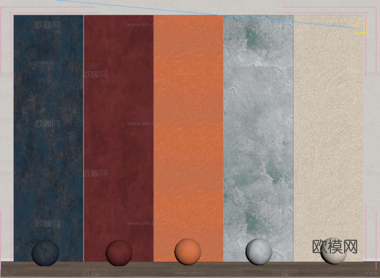 现代涂料 艺术漆 微水泥墙面 真石漆 肌理漆su模型