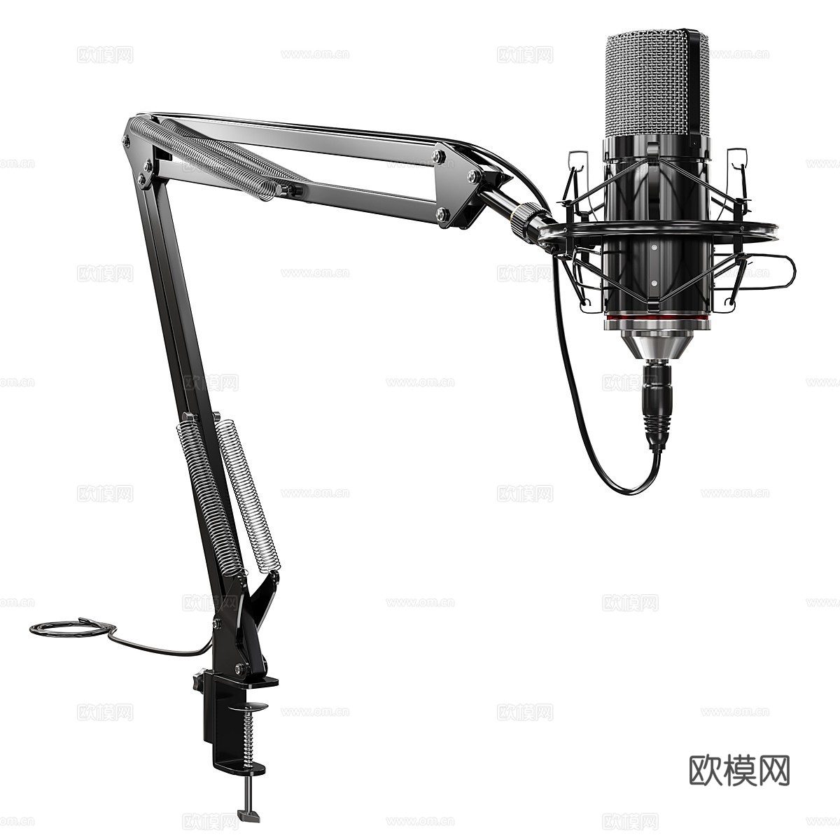 带受电弓的麦克风3d模型下载（渲染图4）