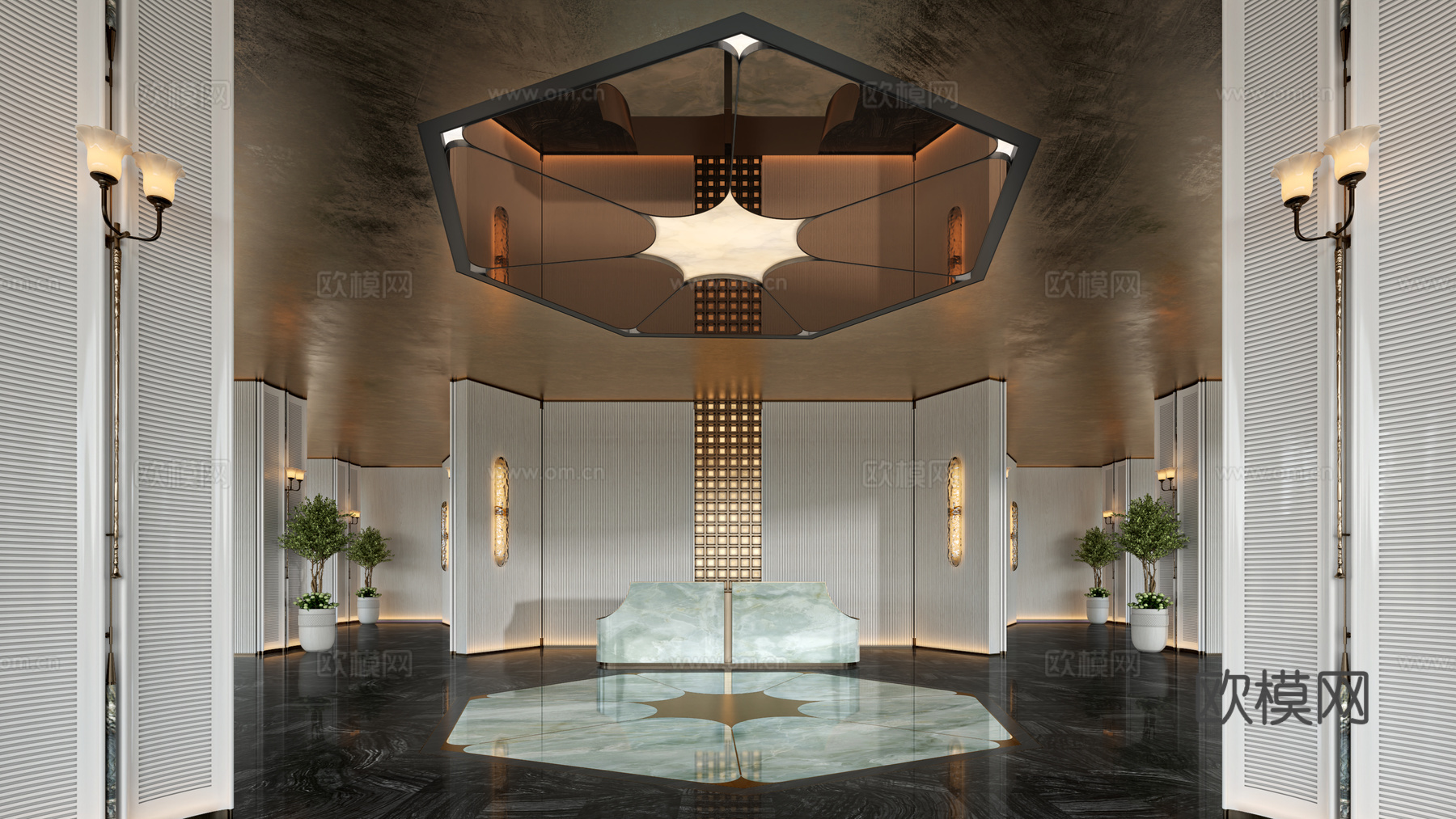 接待区3d模型下载