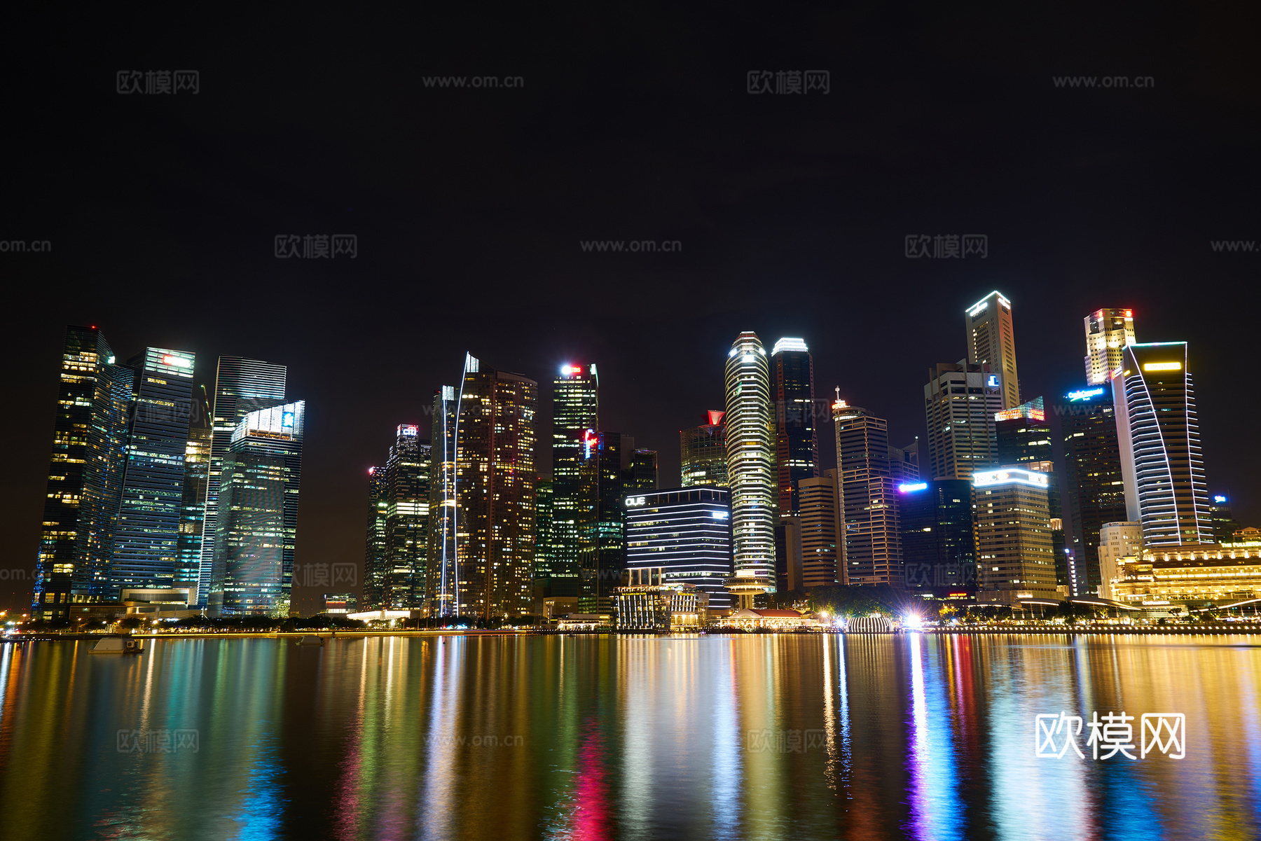 海边建筑风景 夜景 外景、城市夜景