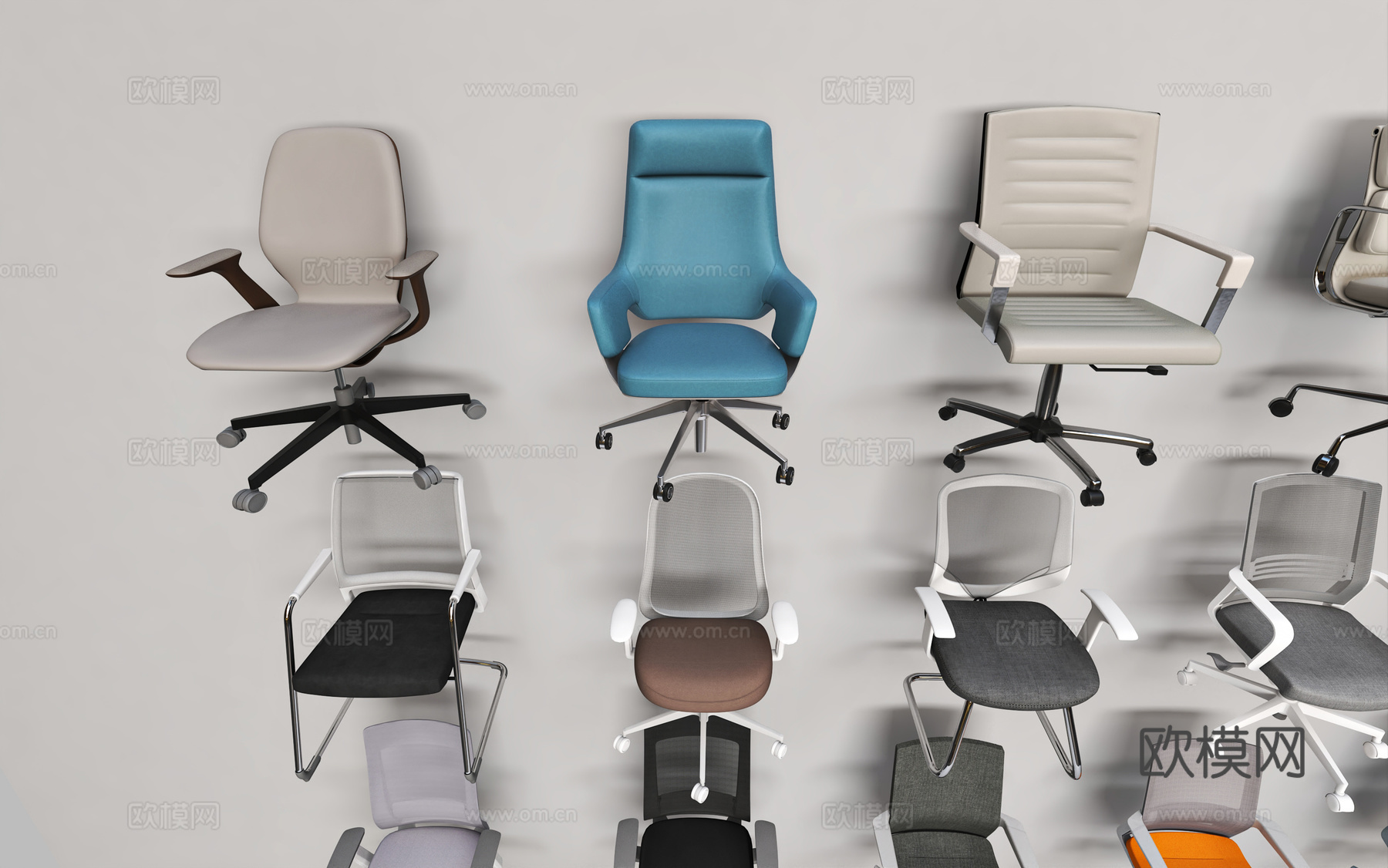 现代会议室3d模型下载（渲染图3）