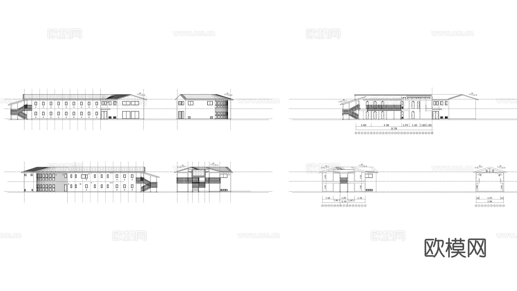 学校建筑 公共建筑 商业建筑图纸cad施工图
