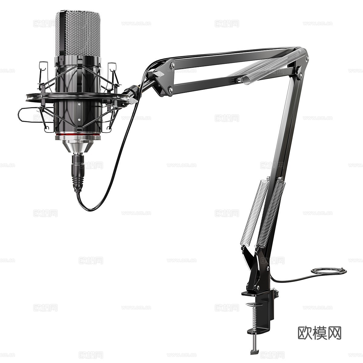 带受电弓的麦克风3d模型下载（渲染图3）