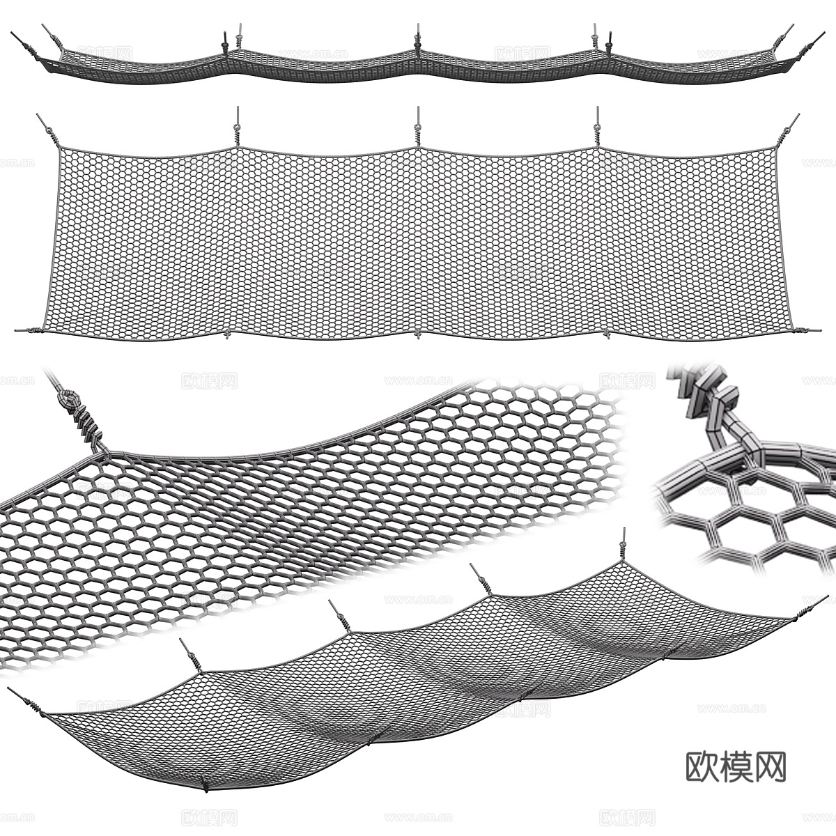 蹦床 吊床 游戏蹦床3d模型下载（渲染图2）