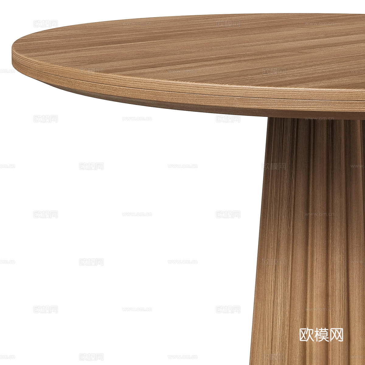 现代意式 Litfad 大理石木质圆边几3d模型下载（渲染图5）