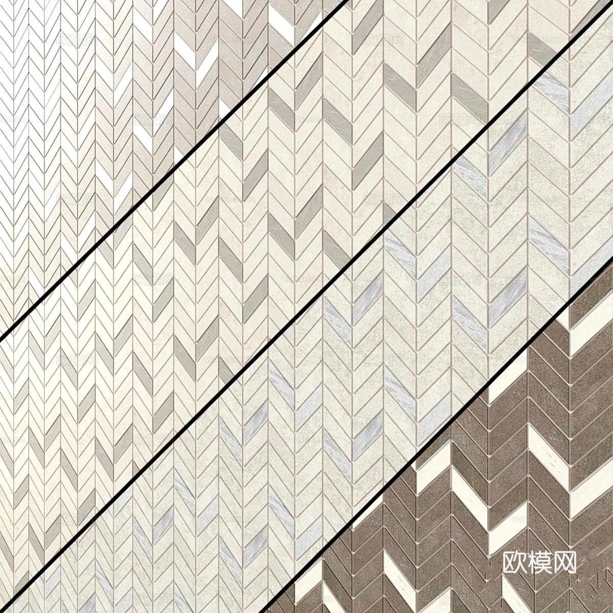 Cove人字纹3d模型