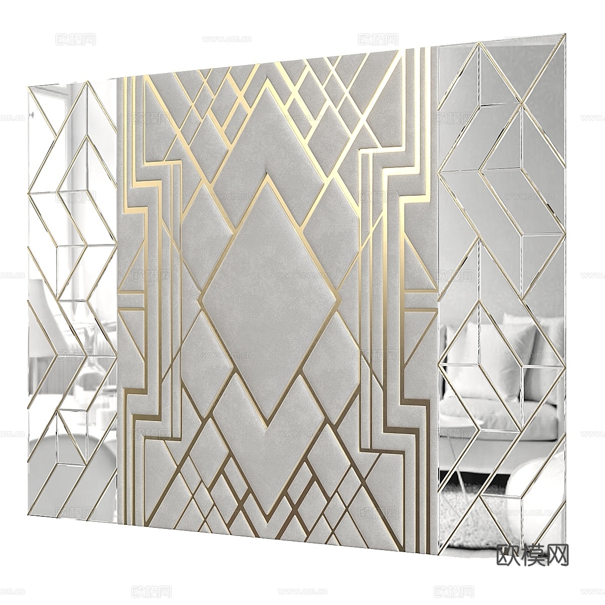 床头板3d模型下载