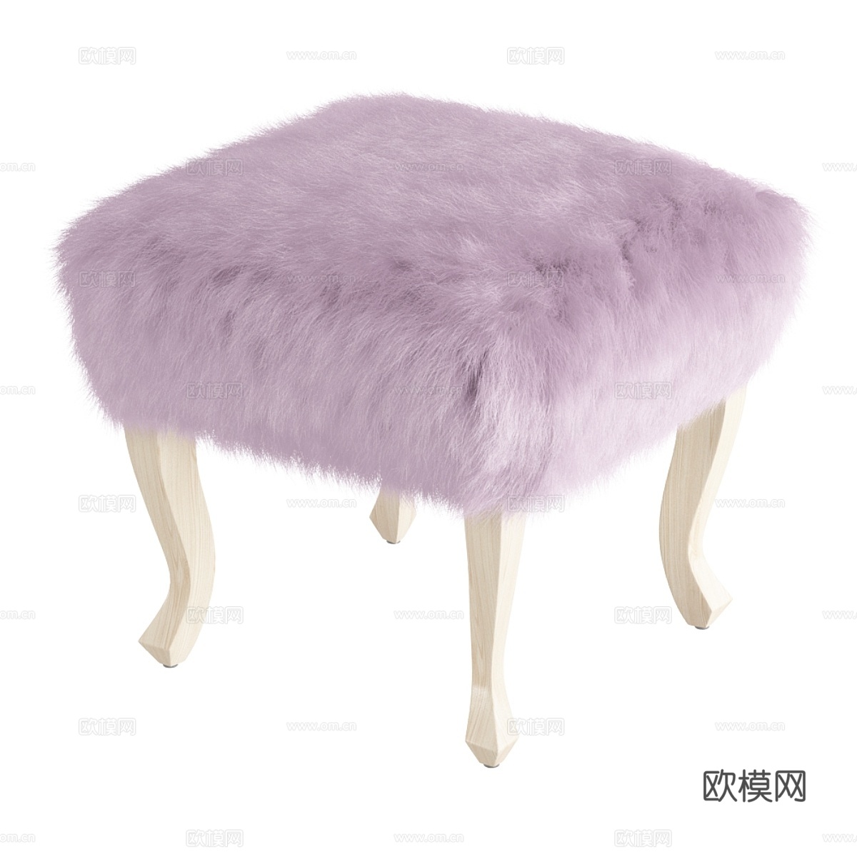 HomePop装饰方形脚凳3d模型