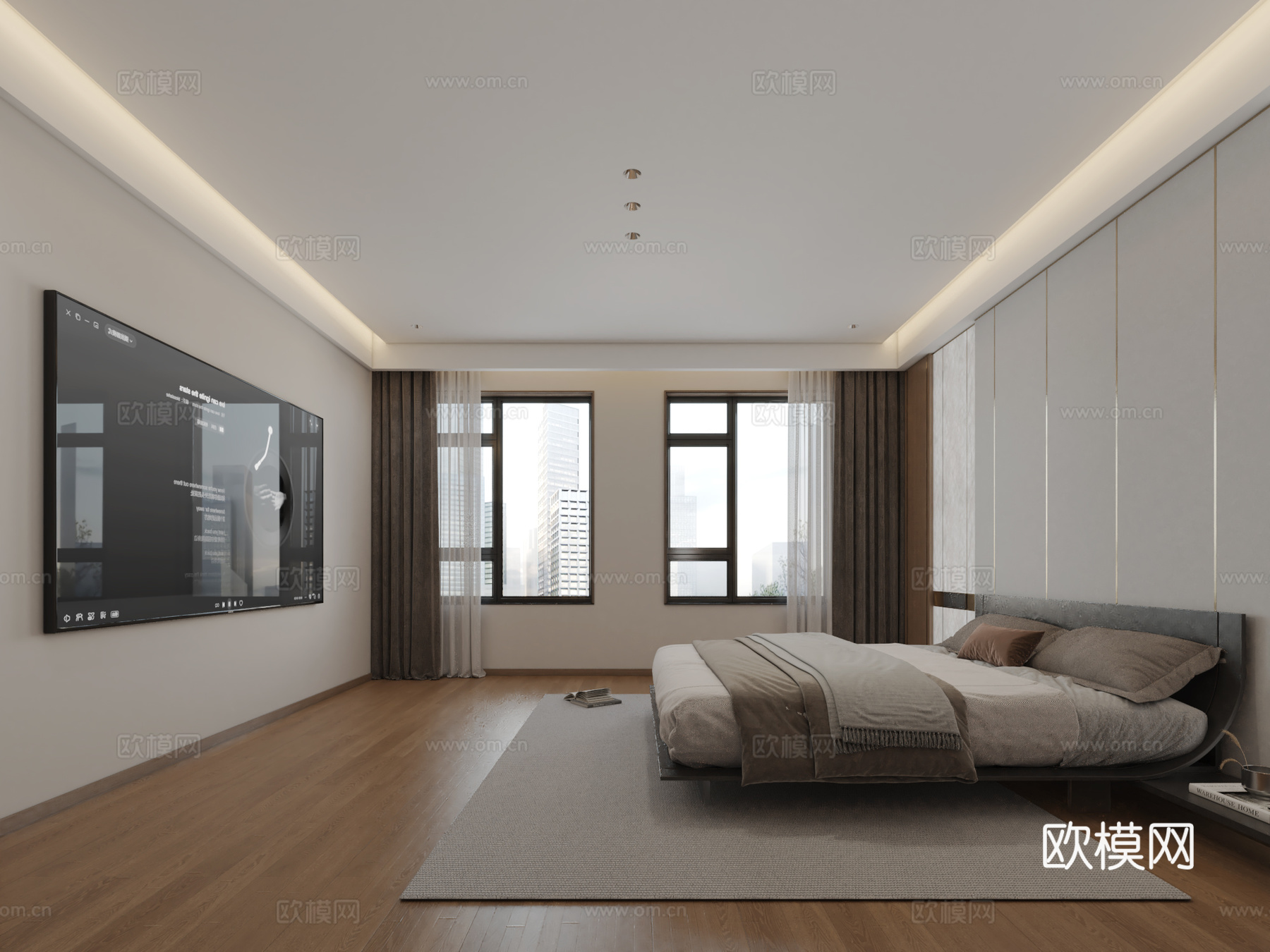 现代卧室3d模型