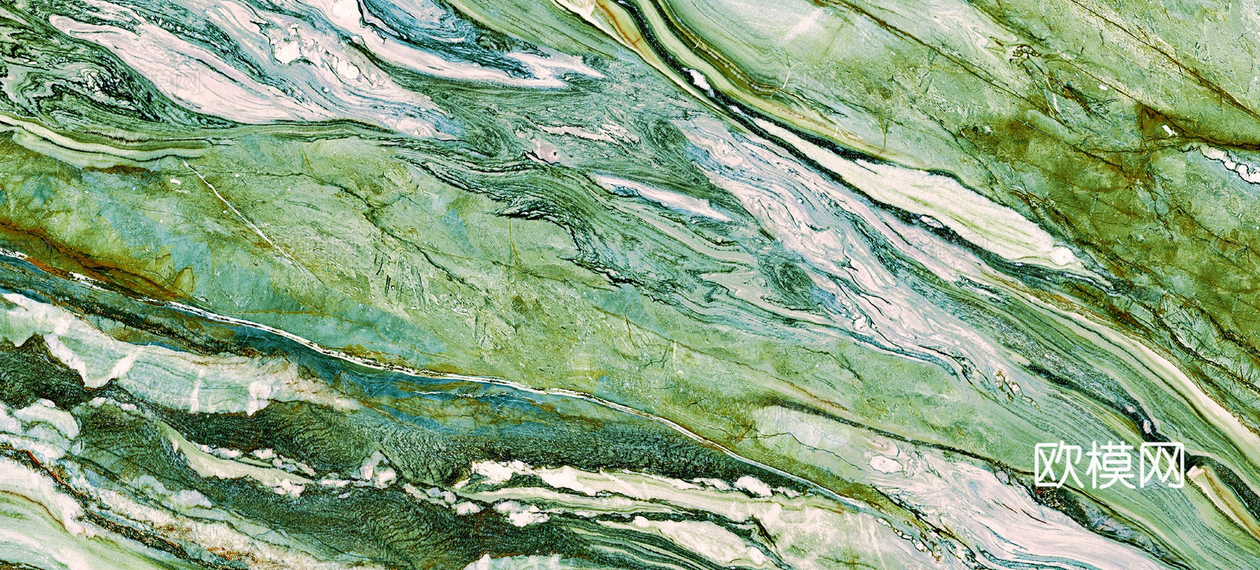 水波绿色奢石大理石贴图