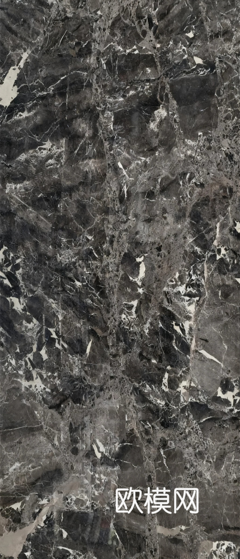 黑色大理石瓷砖岩板 深色大理石 黑色奢石 冰裂纹黑是大理石