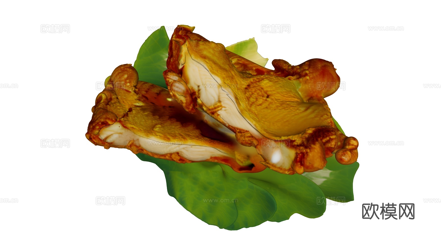 两个炸鸡块组合su模型