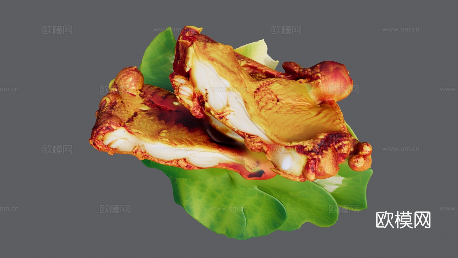 两个炸鸡块组合su模型