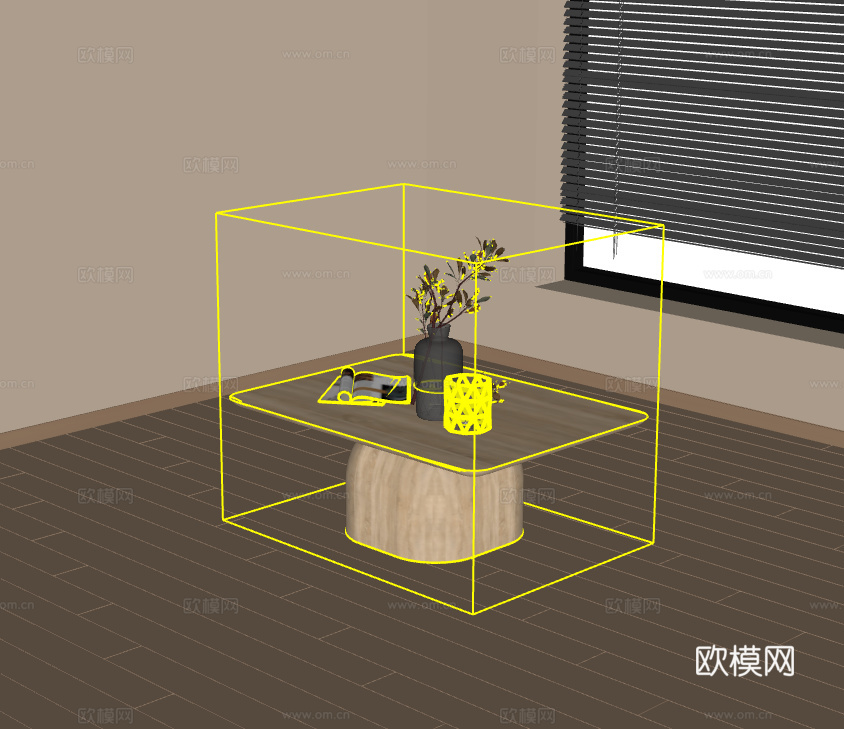 茶几su模型