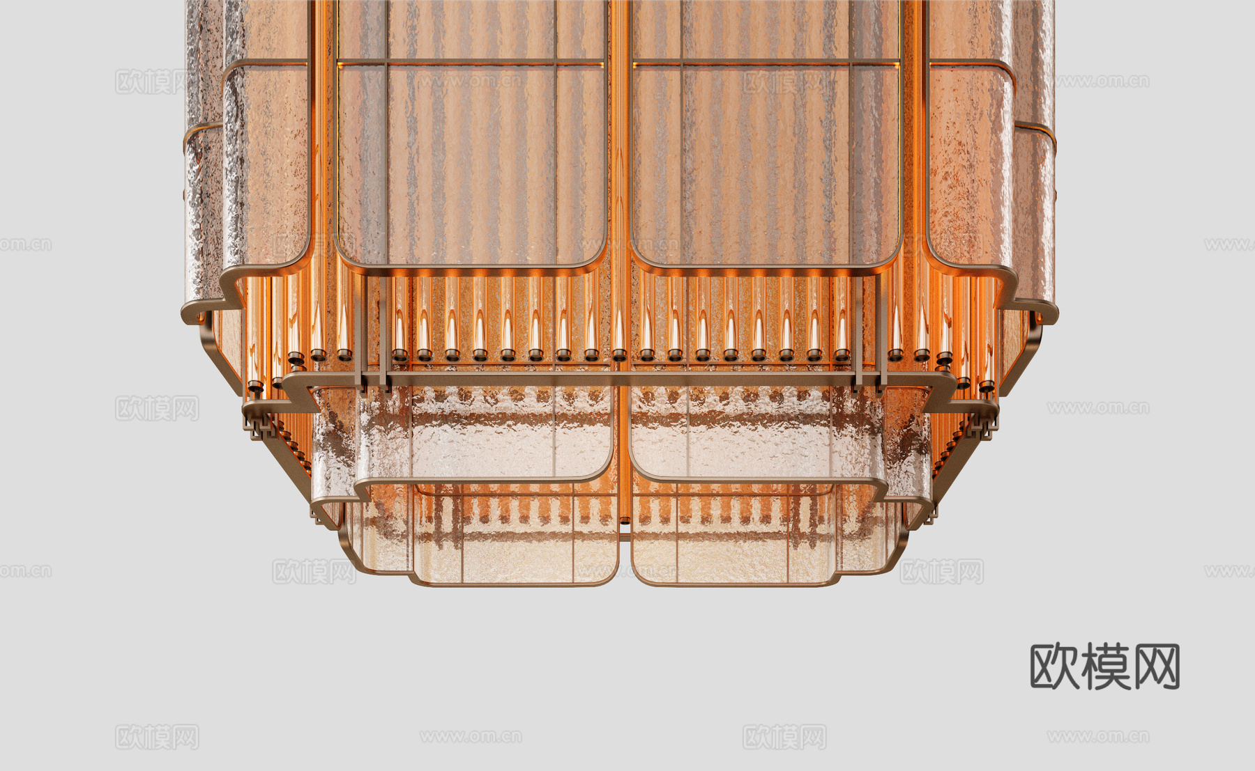 酒店大型吊灯 水晶吊灯 新中式吊灯 艺术吊灯 玻璃吊灯3d模型下载