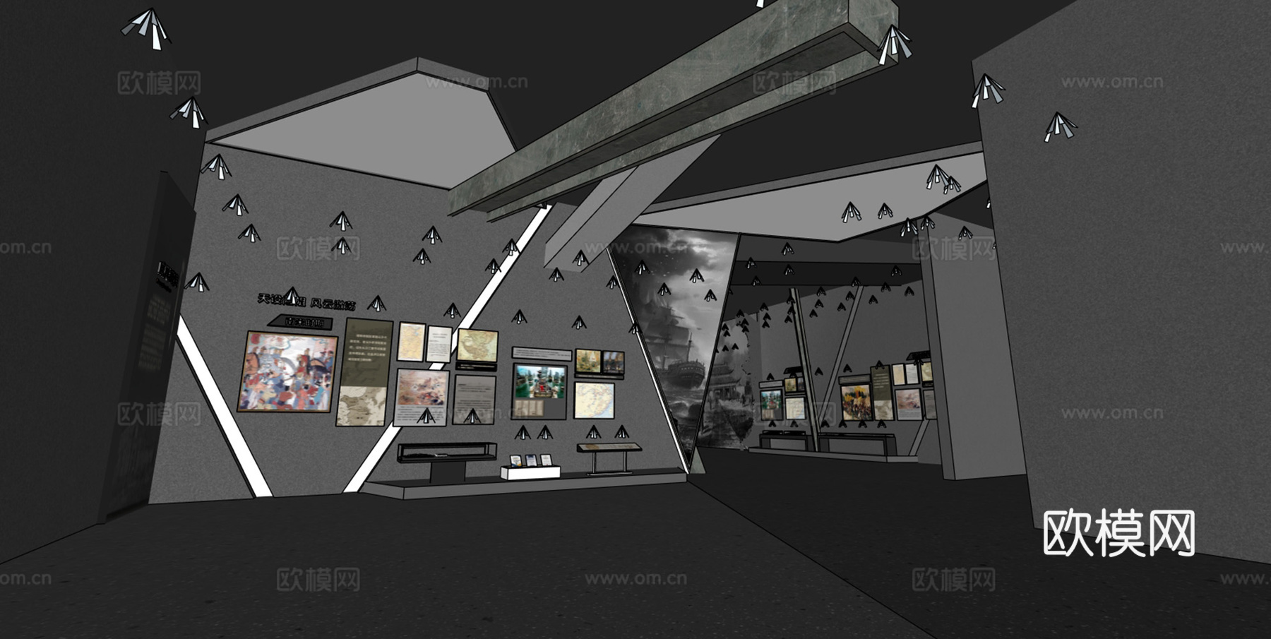 现代博物馆su模型