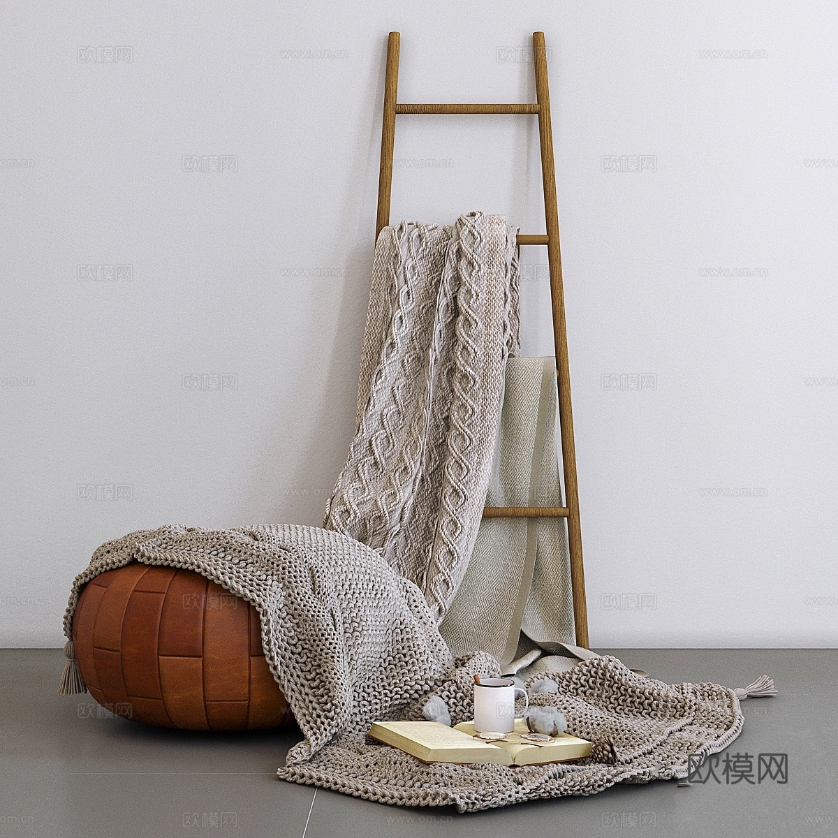 格纹装饰套装3d模型