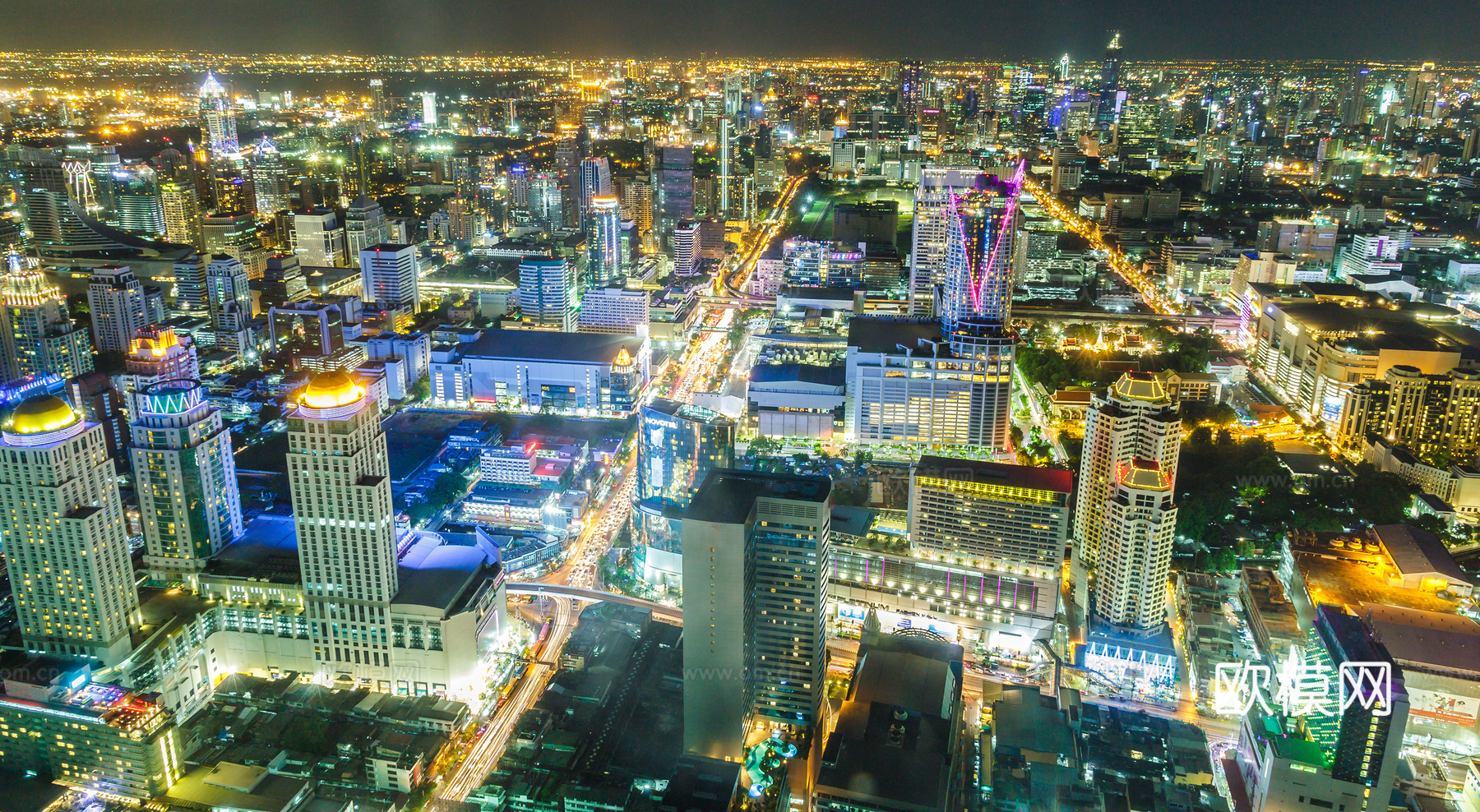 城市夜景 建筑风景 夜景 外景、