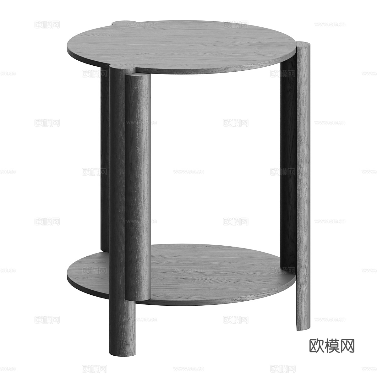 现代意式 MAYLIS 实木圆边几3d模型下载（渲染图2）