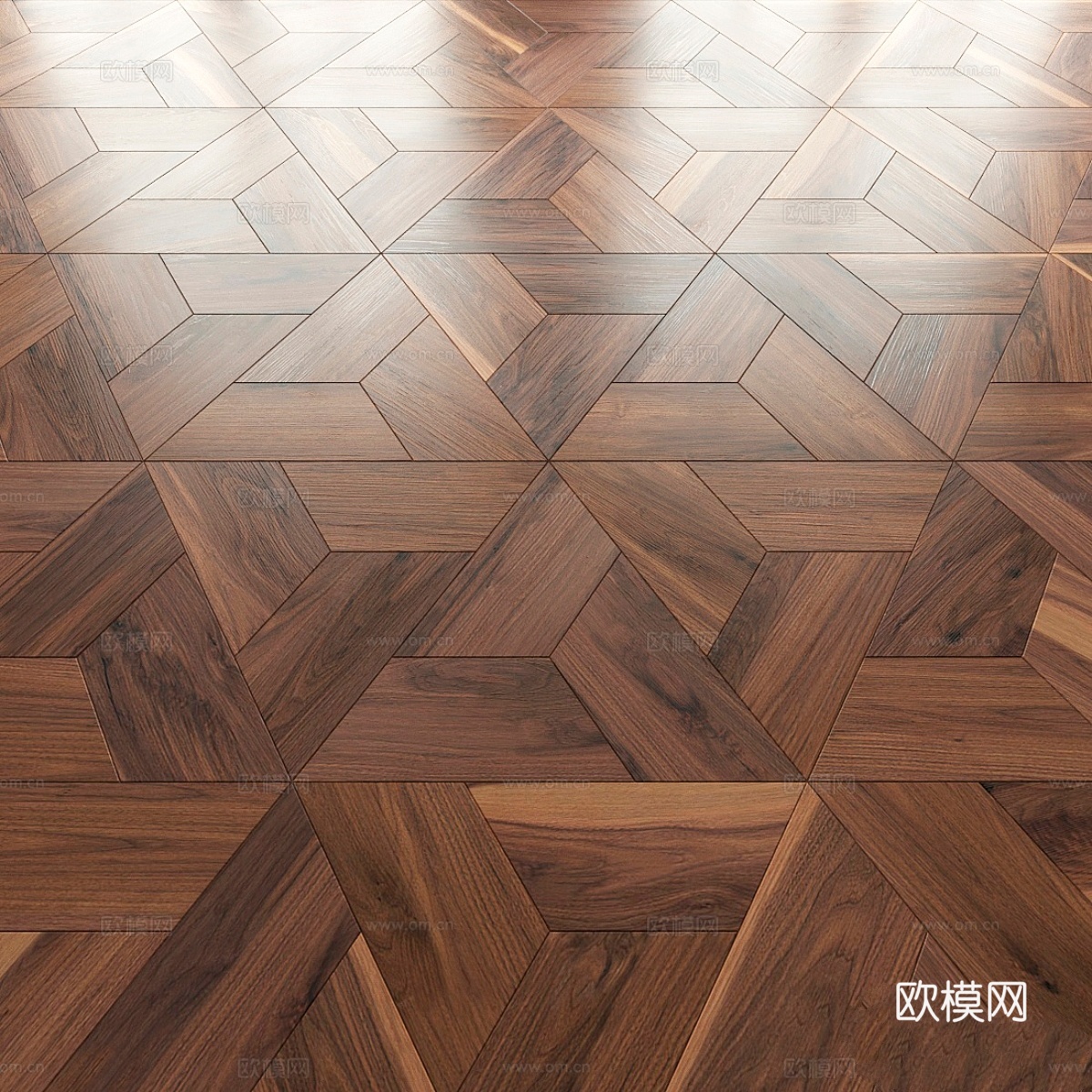 Coswick木地板，梯形3d模型下载