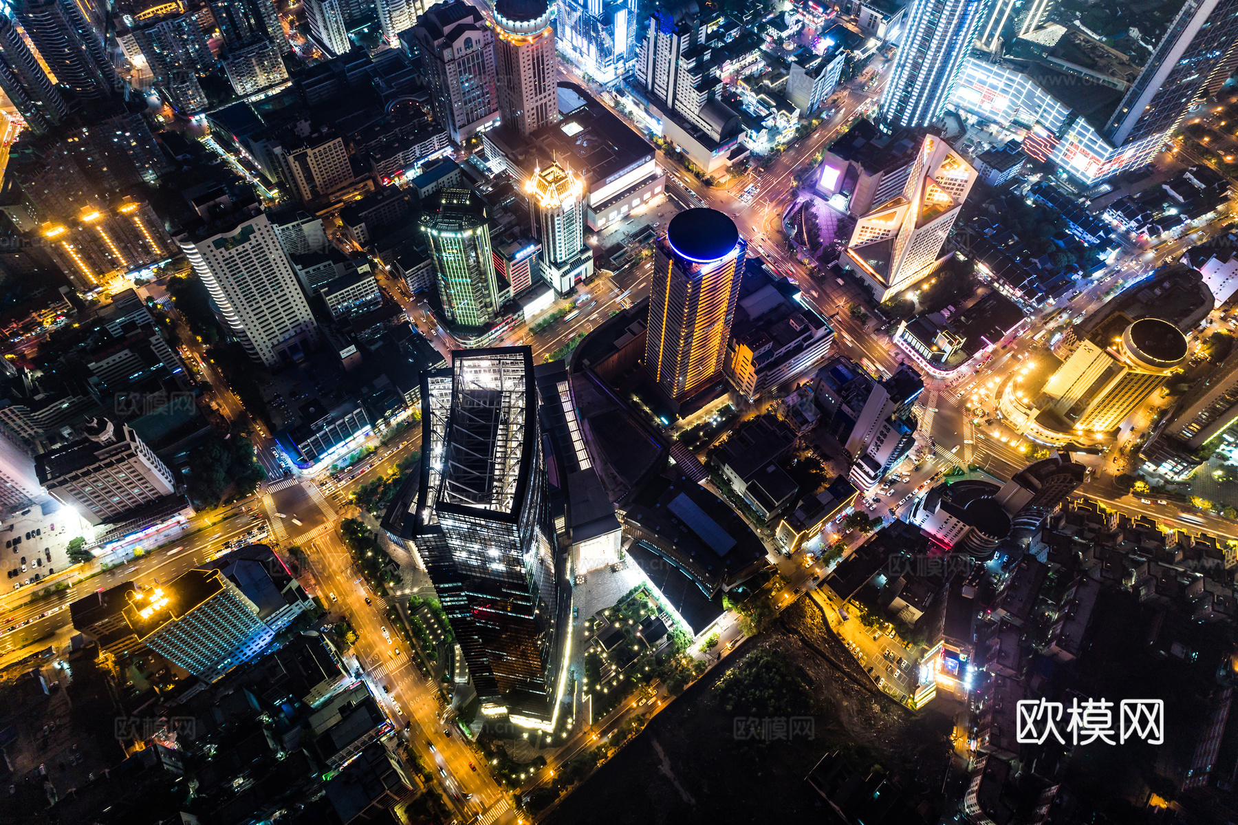 城市夜景 建筑风景 夜景 外景、