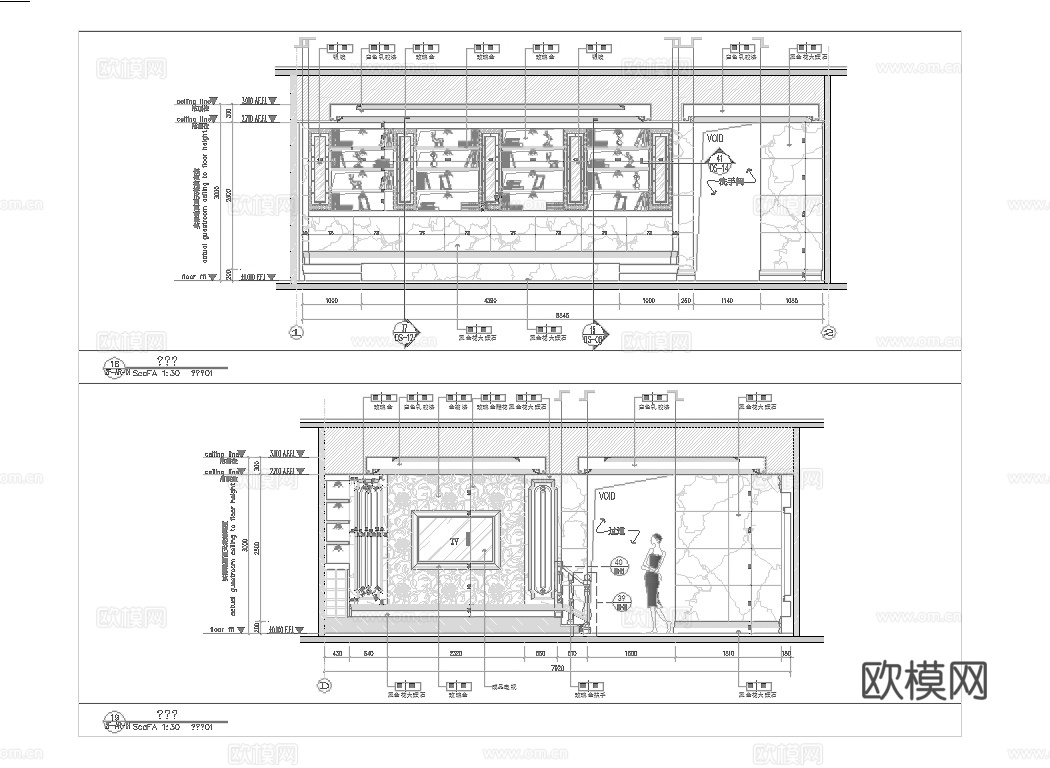 最新10套 酒吧 KTV 施工图合集cad施工图