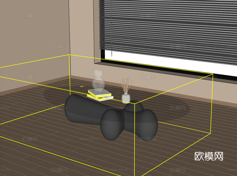 茶几su模型下载（渲染图2）